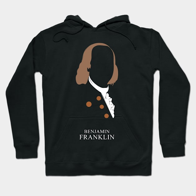 Benjamin Franklin - Minimalist Portrait Hoodie by Wahyu Aji Sadewa